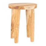 Hocker und Beistelltisch aus massivem Teakholz - ELEPHANT rund von Jan Kurtz