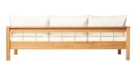 3-Sitzer Gartensofa MAXIMA aus Holz in der Rückenansicht Gartensofa aus Holz in Rückenansicht von Traditional Teak - MAXIMA