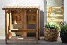 Teak Klapptisch für Balkon, Garten und Terrasse mit 100 x70 cm - SAMIOA von Jan Kurtz