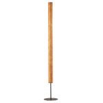 Dimmbare Stehlampe GRACIA von LeuchtNatur aus Eichenholzfurnier mit Lampenfuß aus pulverbeschichtetem Schwarzstahl Stehlampe Säule dimmbar aus Holz in Eiche GRACIA 186 cm von LeuchtNatur