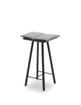 Designer Barhocker GEORG BAR STOOL LOW von Skagerak in Eiche, schwarz lackiert Design Barhocker aus Holz in Eiche schwarz - GEORG BAR STOOL LOW von Skagerak