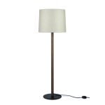 Stehlampe mit Schirm aus Filz in naturweiß in Eiche geräuchert - MIYU 140 von maigrau