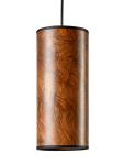 Moderne Pendelleuchte NUX von LeuchtNatur aus Holzfurnier in Nussbaum Maser Esstisch Pendelleuchte in Nussbaum Maser NUX von LeuchtNatur