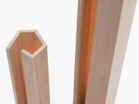 Detail Lichtstehle von oben aus Holz - ELAGONE von Drugeot Manufacture