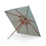 Der quadratische Sonnenschirm MESSINA von Skagerak ist auch in der Variante Apricot Green gestreift verfügbar Sonnenschirm quadratisch 300cm groß in Apricot Green gestreift - MESSINA von Skagerak