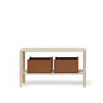 Offenes Regal aus Holz in Eiche, weiß 1x2- LEAF SHELF von Form and Refine