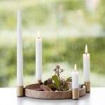 LUNA von applicata Schale Kerzenhalter in Messing