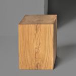 KLOTZ von vitamin design Hocker Holz massiv in Asteiche gekalkt