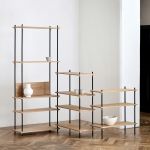 Vielfältig einsetzbarer Raumteiler SHELVING SYSTEM aus Holz im skandinavischen Design SHELVING SYSTEM von Moebe - Raumteiler aus Holz im skandinavischen Design