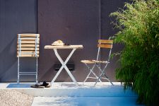 Balkonmöbelset klappbar aus Holz und Metall - LUCCA von Jan Kurtz