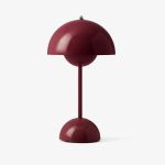 Dimmbare Tischleuchte in Dark Plum - Flowerpot VP9 von &Tradition