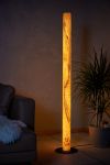 Stehlampe in Säulenform aus Holz in Olivesche Maser GRACIA 156 cm von Leuchtnatur 