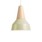 Design Pendelleuchte EIKON BASIC von Schneid in der Holzart Esche mit pistaziefarbenem Lampenschirm Design Pendelleuchte Esche Pistazie - EIKON BASIC von Schneid