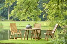 Traditional Teak - DIANA MOSAIC runder Gartentisch aus Teakholz