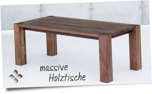 Massive designer holztische i holzdesignpur