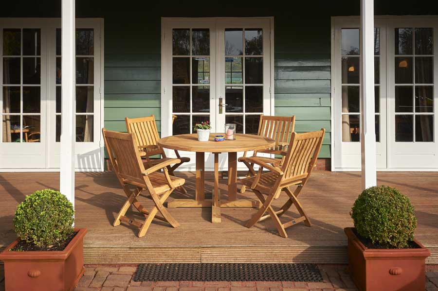 Runder TeakGartentisch WILLIAM von Traditional Teak