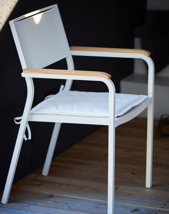 Gartenstuhl aus Aluminium und Holz LUX ALU von Jan Kurtz | HolzDesignPur