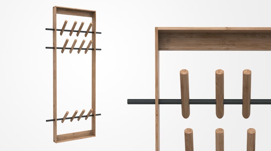 Dänische Kerzenständer Holz ~ Holz Wandgarderobe COAT FRAME von WeDoWood äußerst flexibel und Dänische Kerzenständer Holz ~ Holz Wandgarderobe COAT FRAME von WeDoWood äußerst flexibel und
