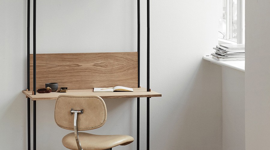 SHELVING SYSTEM Regal mit Schreibtisch von Moebe | HolzDesignPur